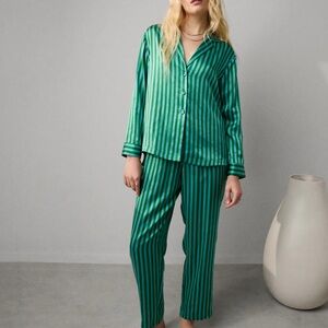 Washable silk long sleeve pant set